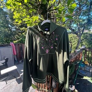 Wicked quarter zip long crop sweater